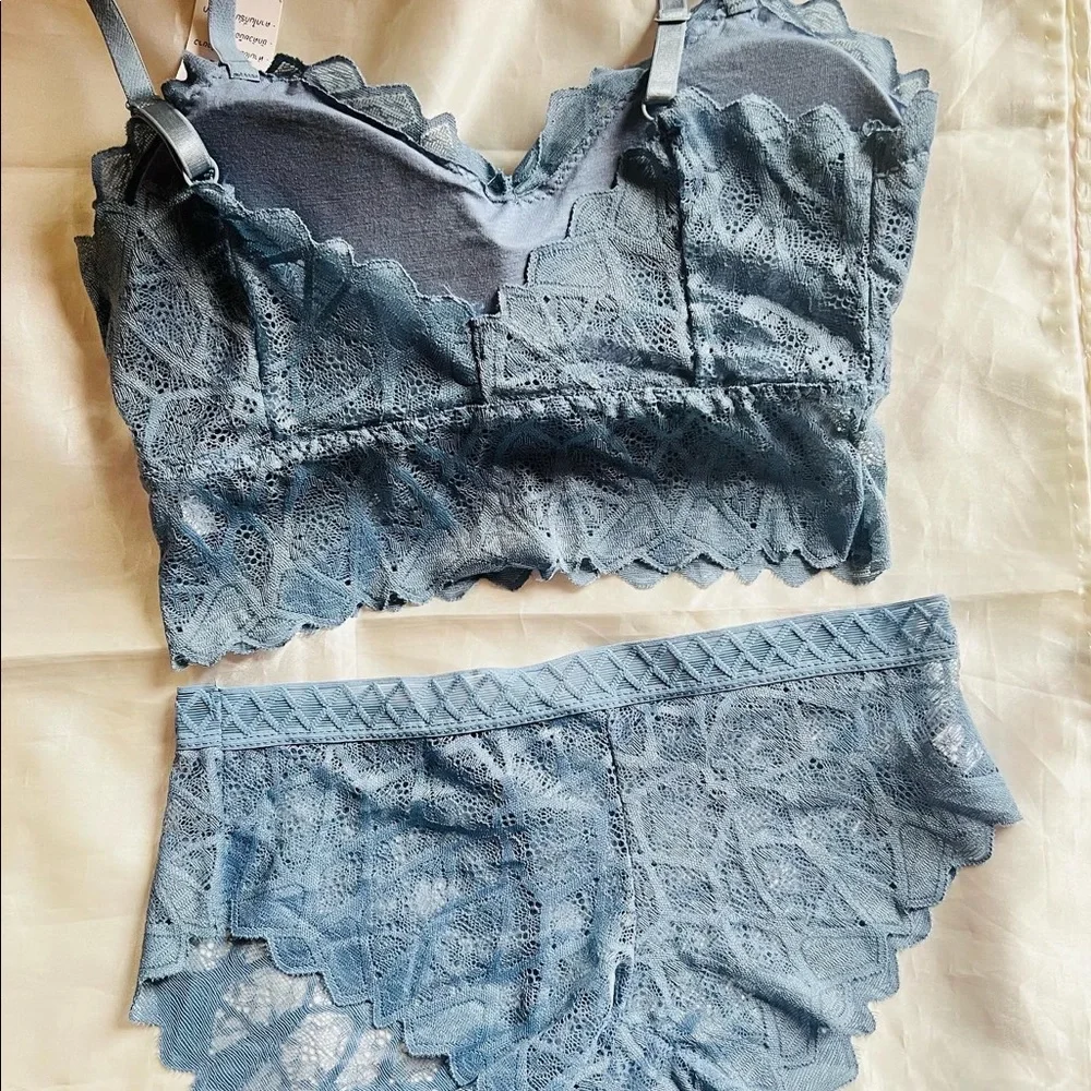 Grey Lace bralette and brief 
Size - 32B,32C 34B,34C - Picture 3 of 4